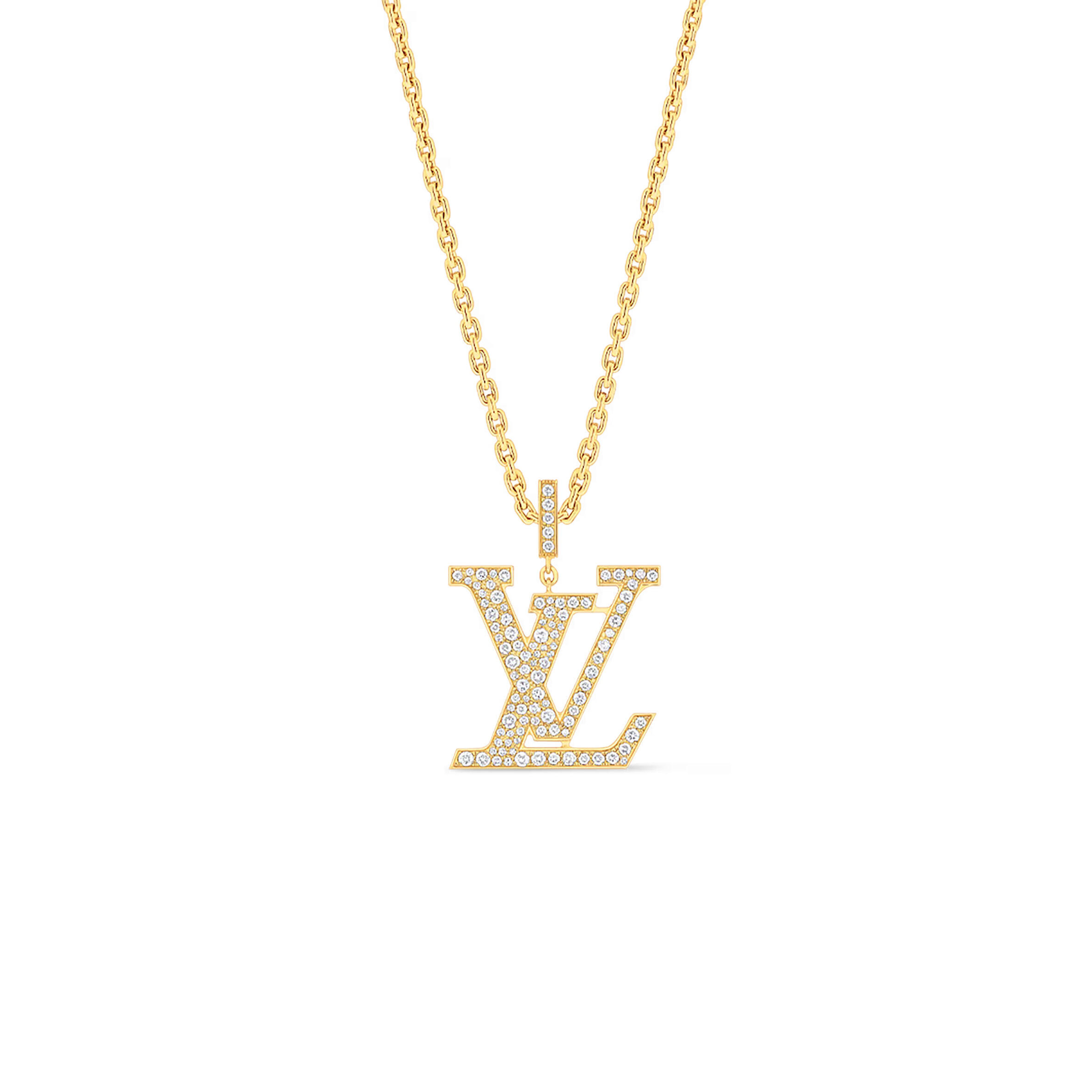 l0vis vvtt0n lv large pendant, yellow gold and D1am0nds q93848